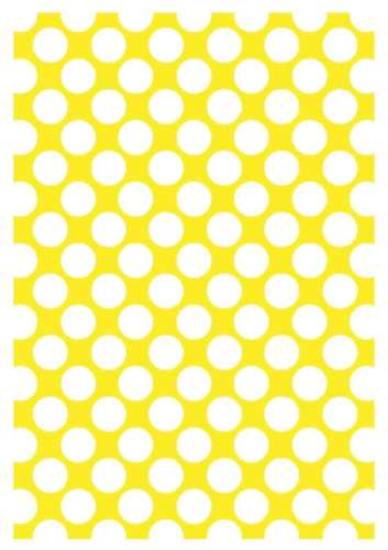 Printed Wafer Paper - Large Polkadot Yellow - Click Image to Close